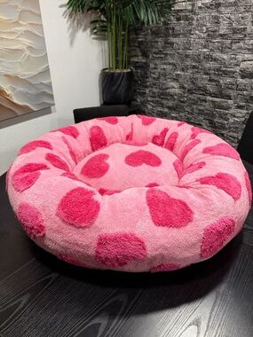 BEDSURE MEDIUM SIZE STUNNING PINK HEARTS PET BED 🐾💖🎀